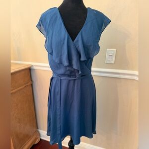 Dress Women’s Navy Blue with Ruffles NWT Small